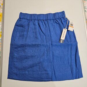 NWT Court & Rowe Blue Linen Pencil Skirt Size Small